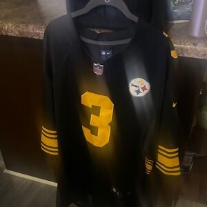 Nike Black and Gold Sports Jersey